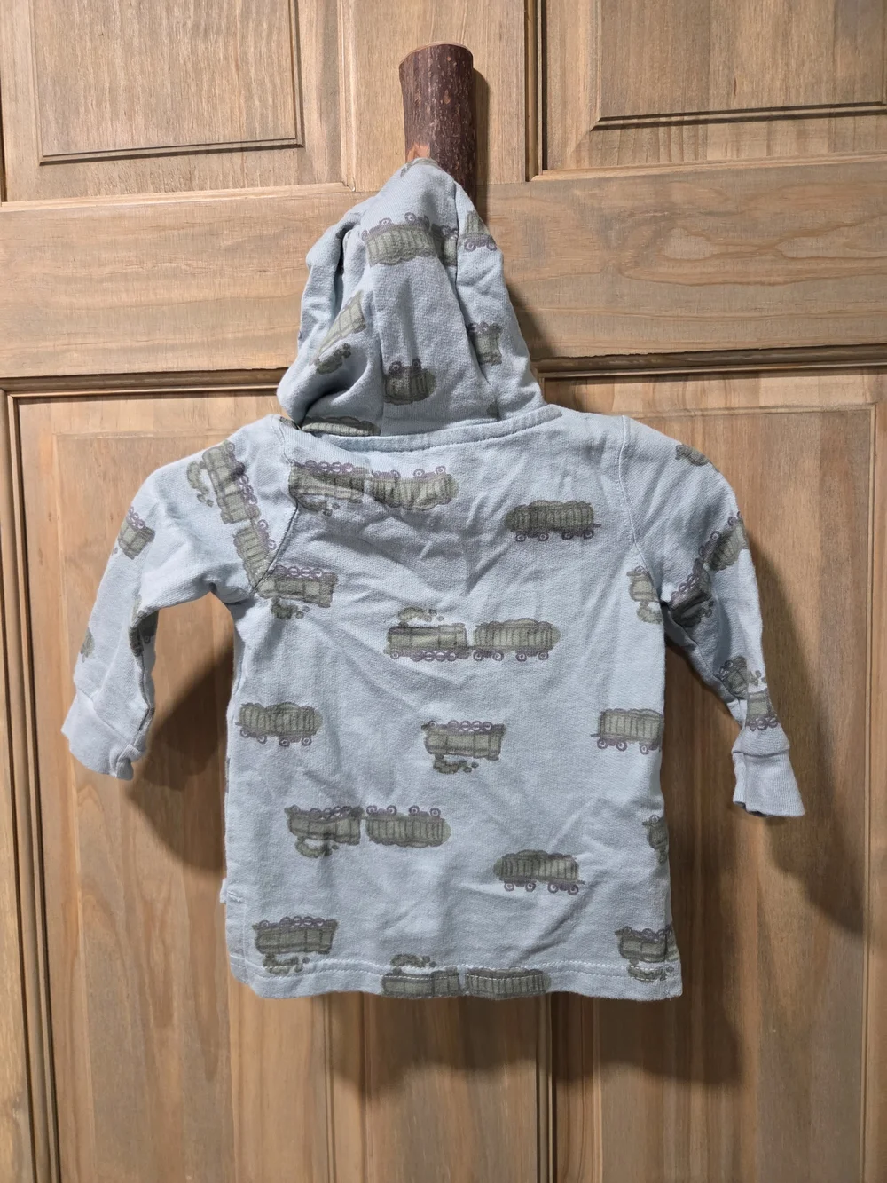 **BUNDLE & SAVE** Carter's Light Blue Hooded Long-Sleeve Shirt with Train